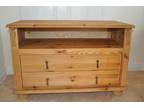 PINE TV unit A solid natural pine tv unit, with two...